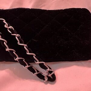 Black velvet pouch
